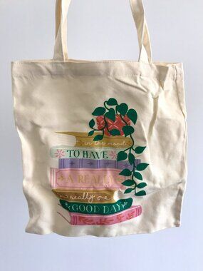 Tote with Book Print